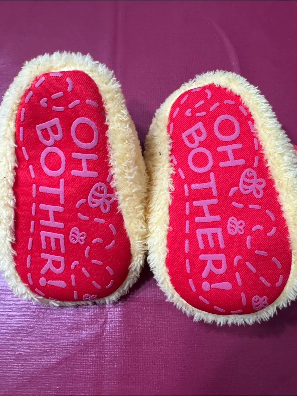 Disney Baby Pooh Bear Fuzzy Booties Slippers Size 4